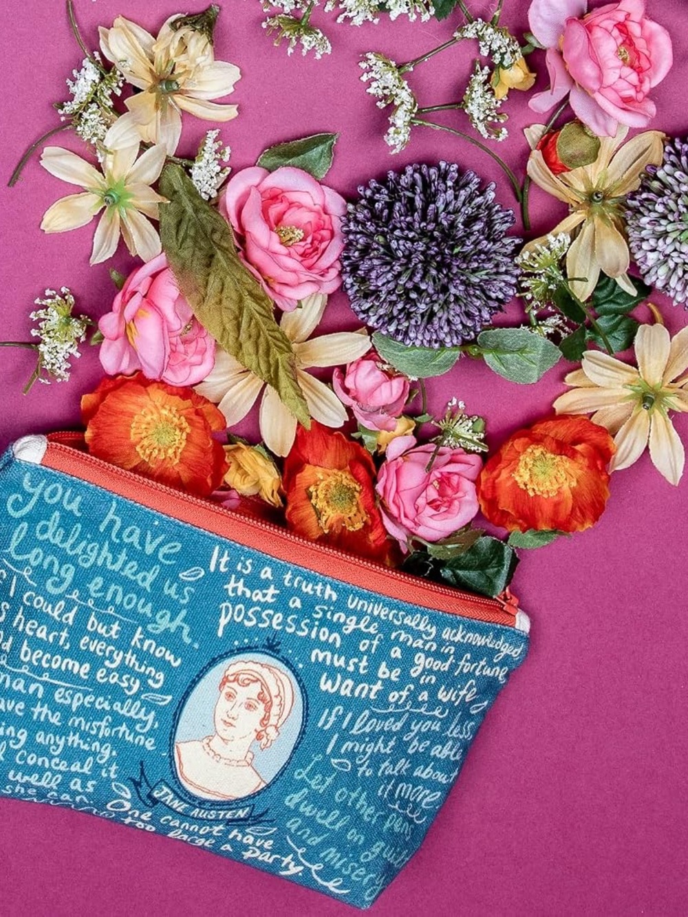 NWT! Jane Austen Portrait Canvas Pouch, THE UNEMPLOYED PHILOSOPHER’S GUILD - Picture 12 of 12